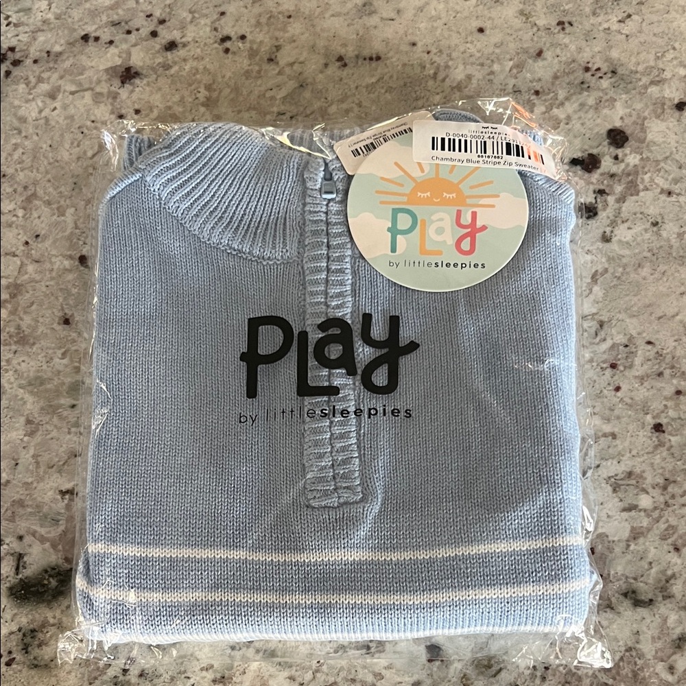 Little Sleepies Light Blue Knit Pullover